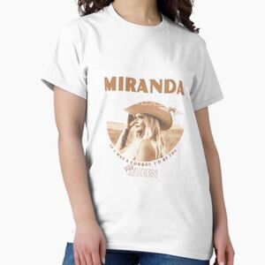 Miranda Lambert Graphic Tee - White with Brown Print